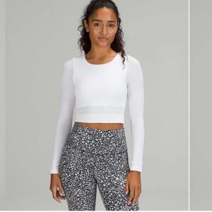 Lululemon White Ebb to Street Long Sleeve in White Size 6